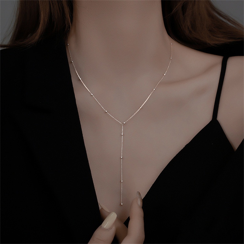 Vòng cổ Sợi Xích Mặt Tròn Đơn Giản Cá Tính Cho Nữ