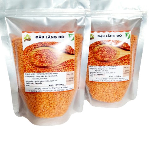 Đậu lăng đỏ tách vỏ Ấn Độ, 500 gr