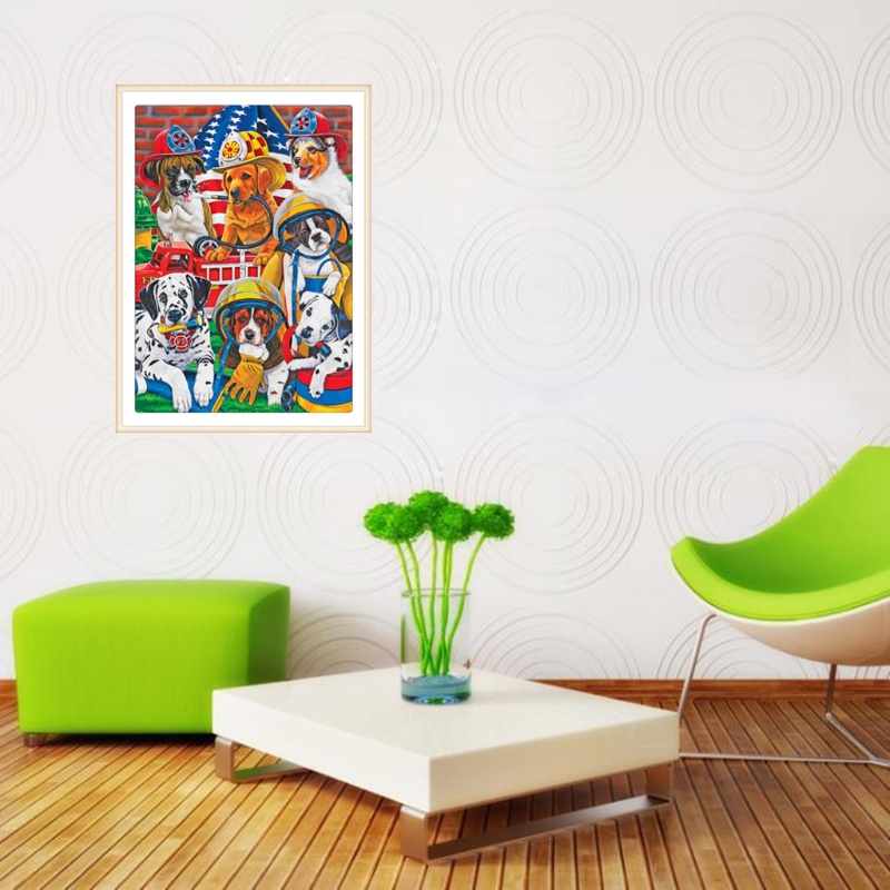 Bộ Tranh Đính Đá 5D Tự Làm Hình Chú Chó Blala Trang Trí Nhà Cửa