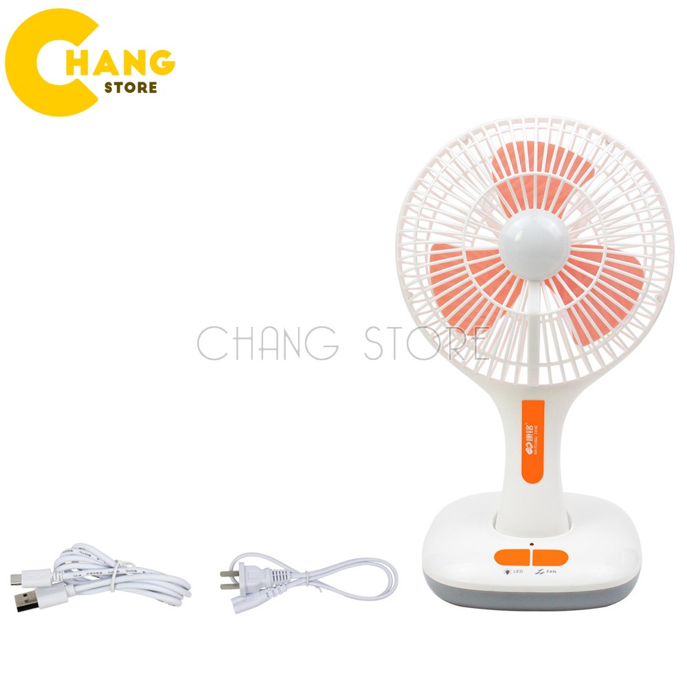 Quạt Tích Điện Mini Ông Tây Để Bàn