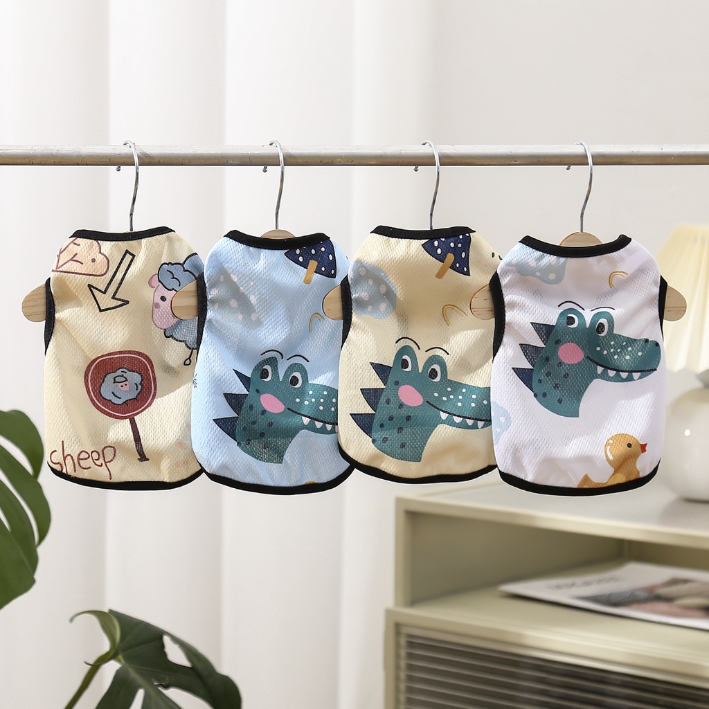 Mới Áo Thun In Hình Khủng Long Ngộ Nghĩnh Cho Thú Cưng