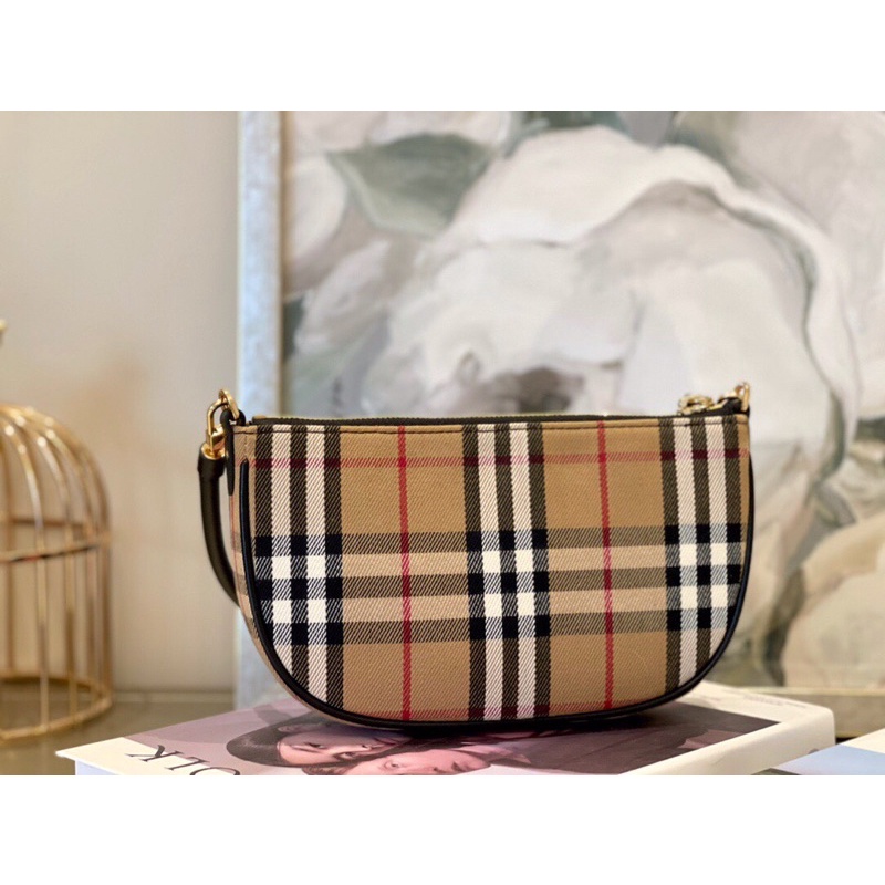 Túi đeo vai/ túi kẹp nách nữ Burberry BBR cao cấp thiết kế đơn giản sang trọng