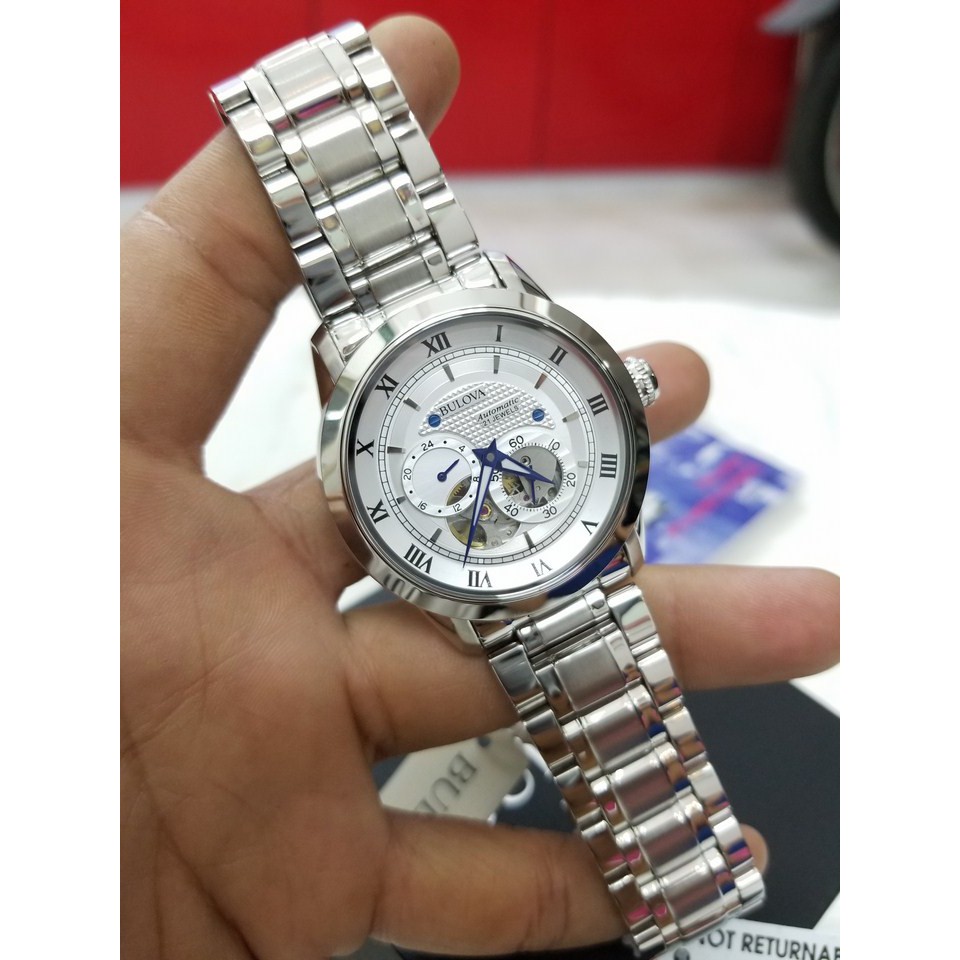 Đồng Hồ Cơ Nam Bulova Cao Cấp Automatic BUOH04TR Máy Cơ Tự Động Chống Xước Chống Nước