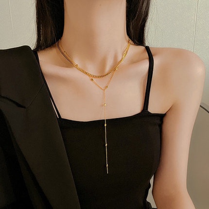 Dây Chuyền Thép Titan Hai Lớp Thời Trang