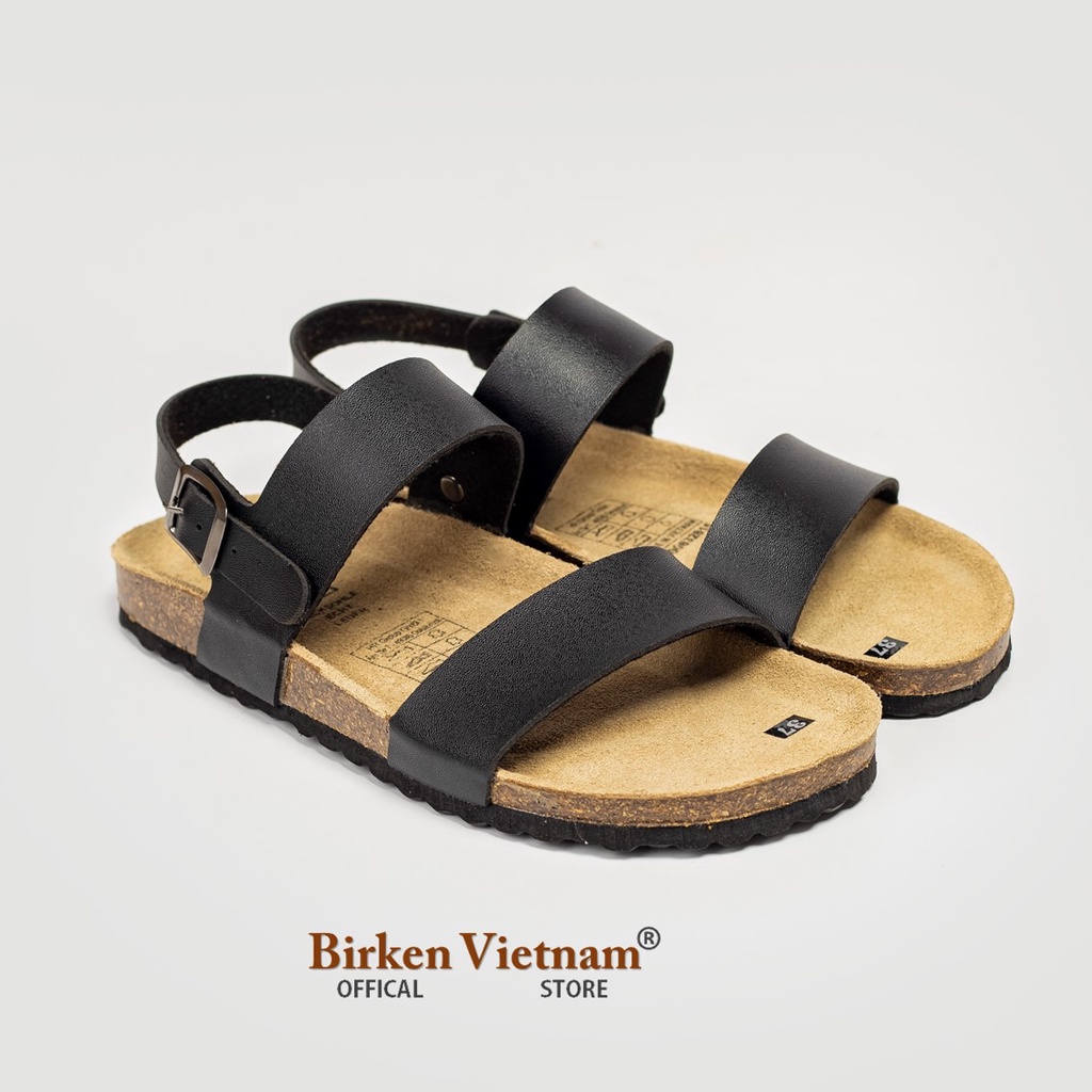 MÃ PU15 Sandal DA PU Đế Trấu Quai Ngang Unisex Birken Vietnam Bioline