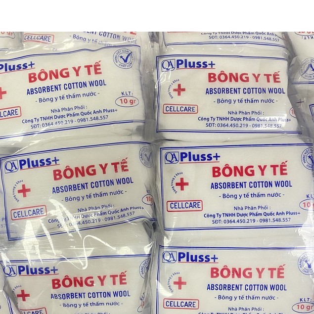 Bông Gói Y Tế 10g Giúp Thấm Nước,Vệ Sinh Rửa Vết Thương