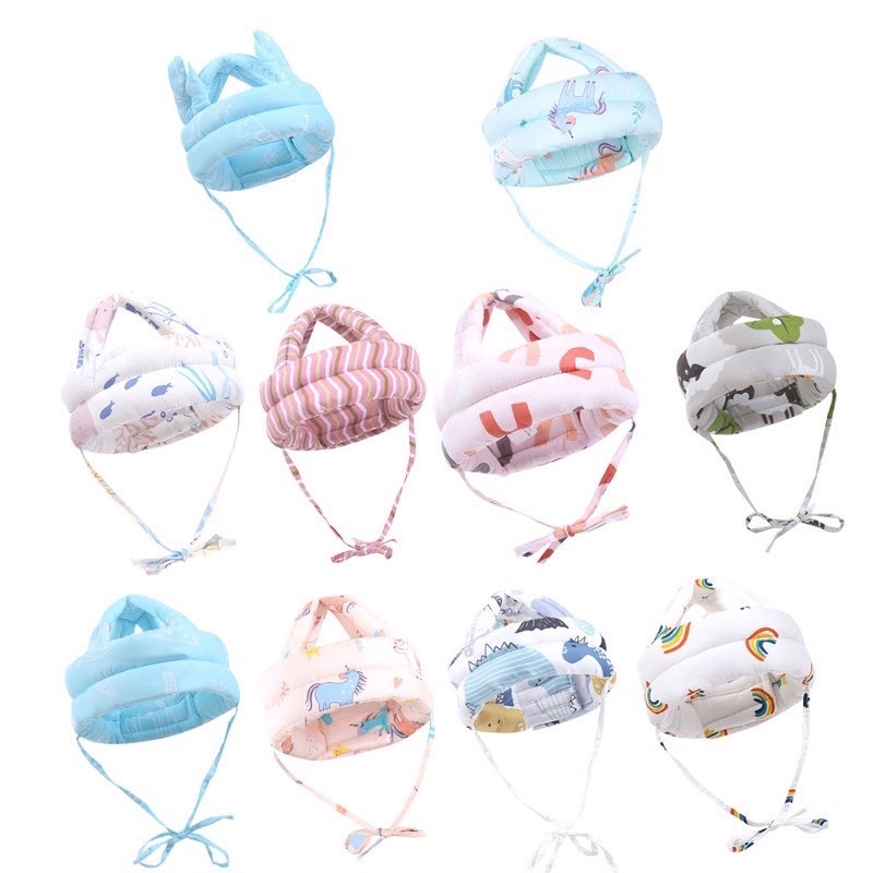 Mũ bảo hiểm vải cotton bảo vệ đầu chống va đập an toàn cho trẻ em