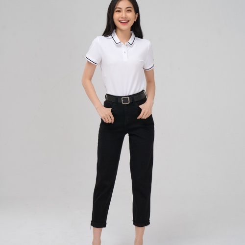 Quần jean nữ Yody dáng baggy cạp cao gấu tua rua giữ form ôm dáng co giãn tốt QJN4018