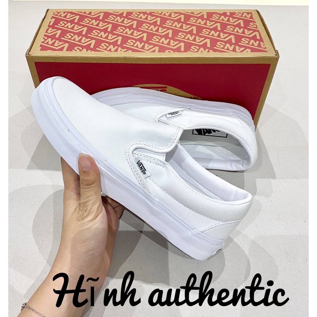 Giày Vans Slip On trắng màu chính hãng