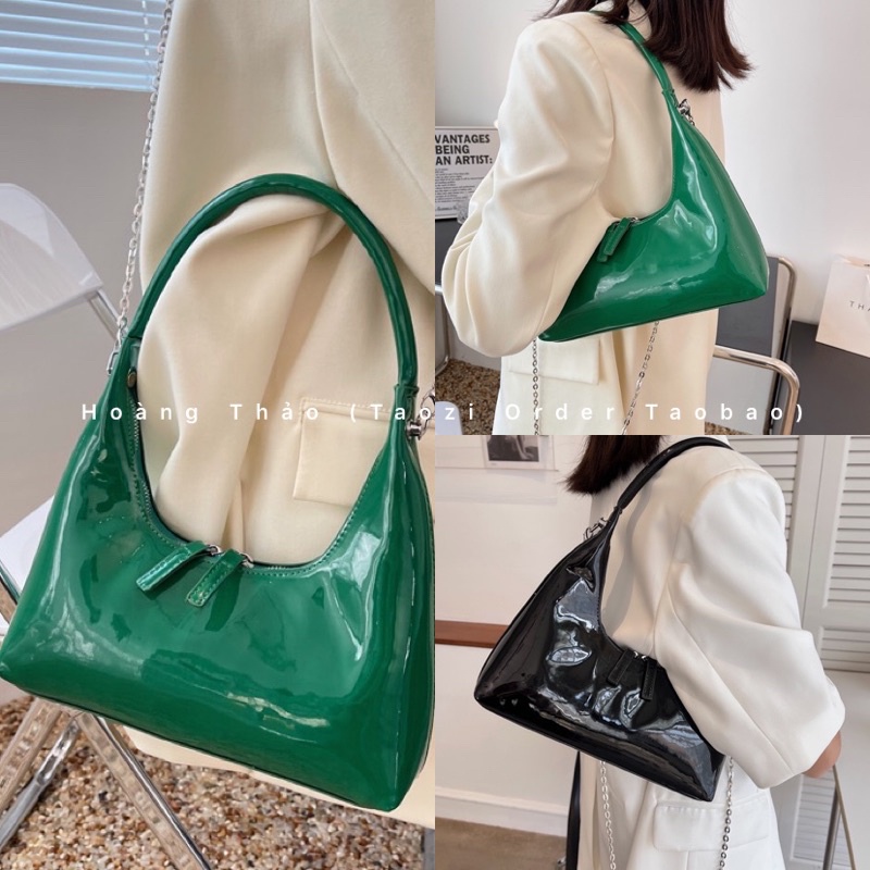 Túi kẹp nách có dây đeo chéo da bóng chất đẹp mẫu hot mới 2022