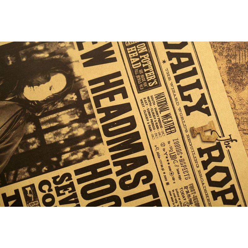 Poster dán tường trang trí họa tiết Harry Potter kích thước 42x27cm
