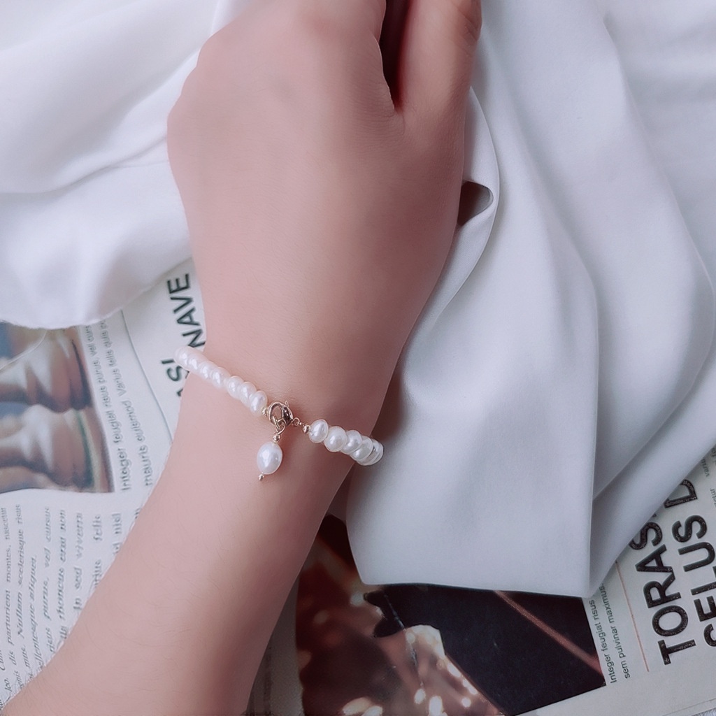 Vòng đeo tay Nữ Mạ 18K Thiết kế ban đầu Nữ tính Trắng Làm bằng tay Đơn giản đẹp VT-111