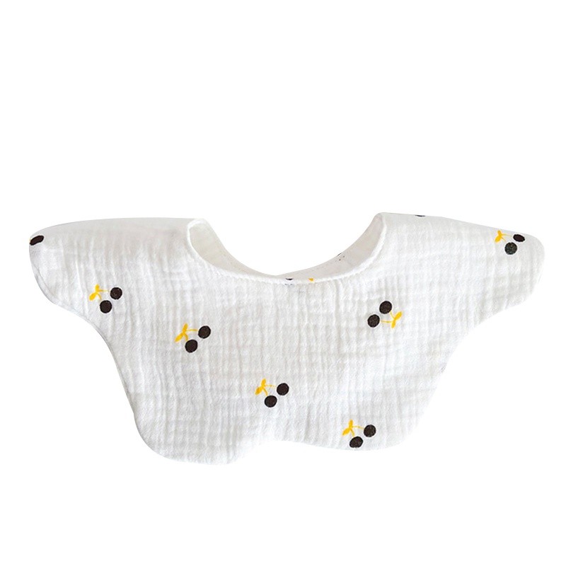 Yếm Ăn Cotton Thoáng Khí Xoay 360 Độ In Họa Tiết Hoạt Hình Xinh Xắn Dành Cho Bé
