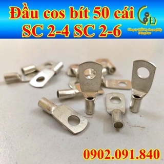 Đầu cos bịt đầu SC mạ si chống oxi hoá 10cái, đầu cốt bấm dây điện 1.5mm 2.5mm SC 2.5
