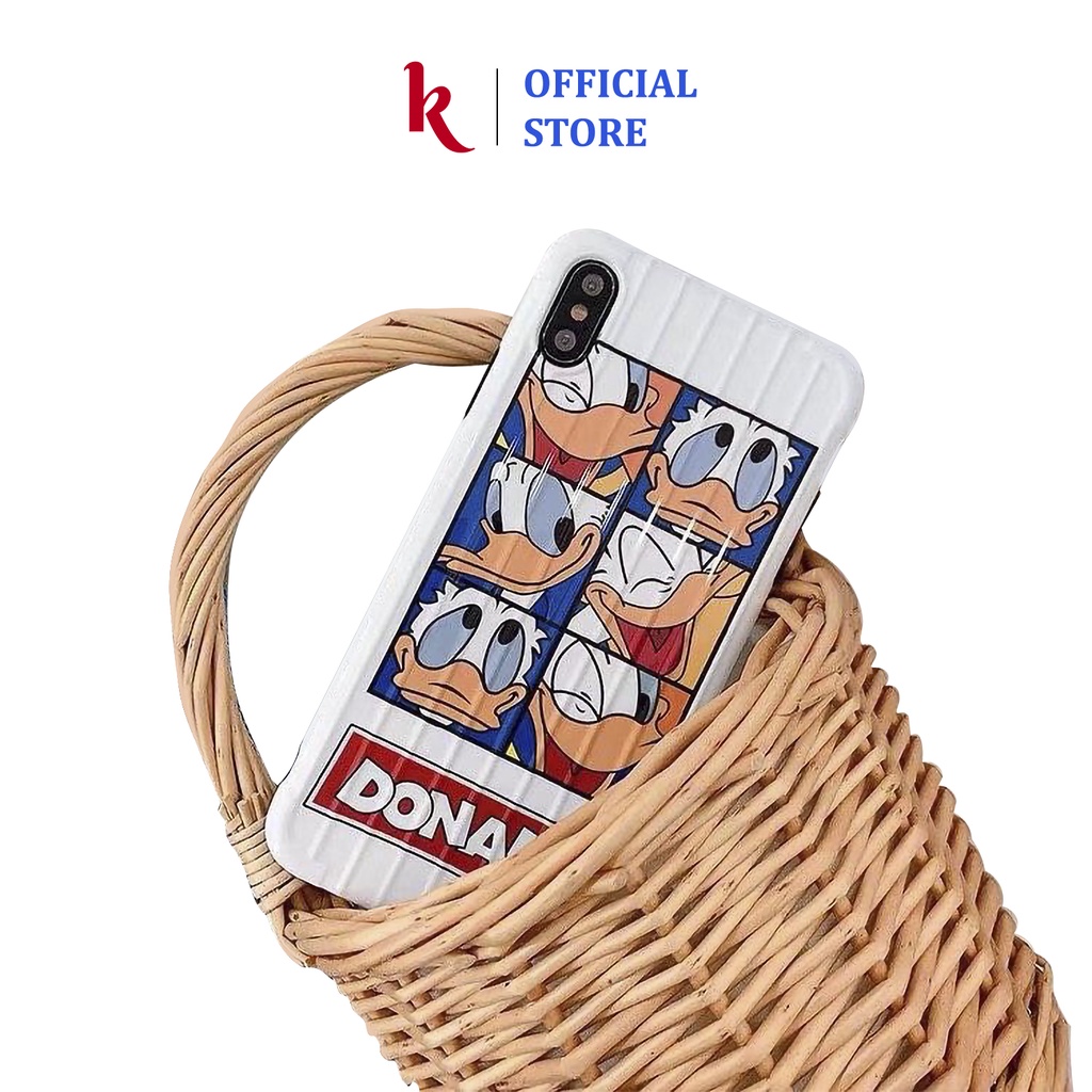 Ốp lưng dẻo vali vịt donald cho điện thoại iphone 6 6s 7 8 plus x xs xr 11 pro max se2