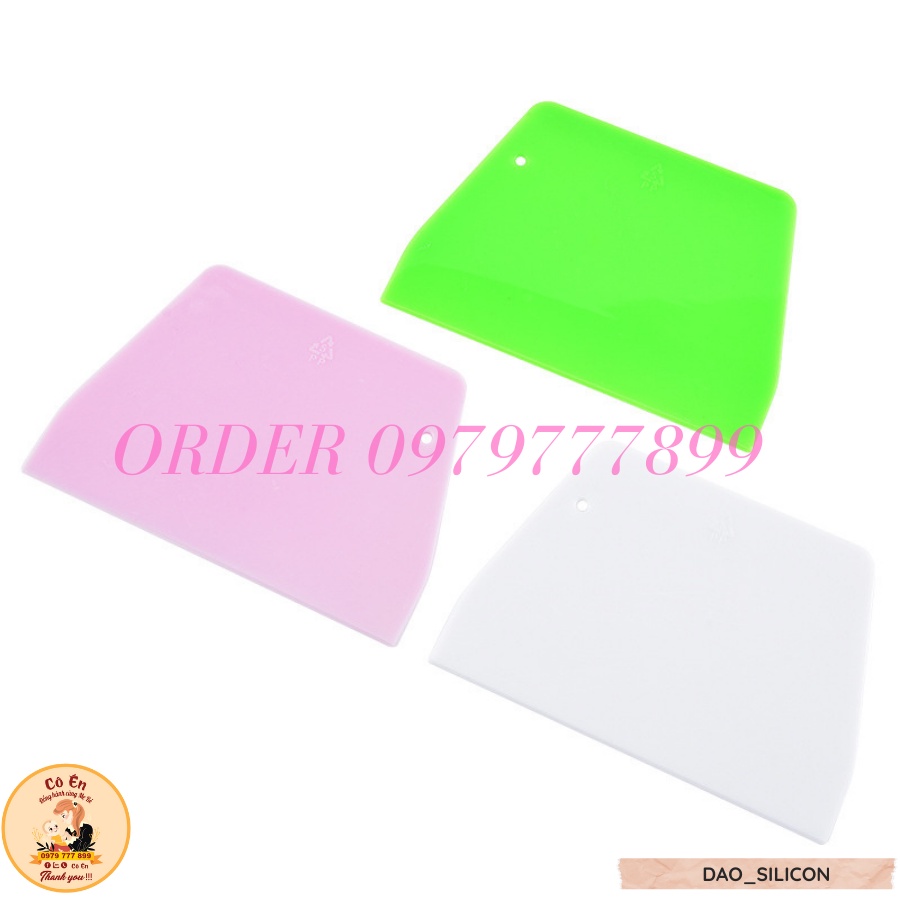 Dao cắt bột silicon loại chắc chắn, cao cấp dùng làm bánh, trang trí bánh kem, nạo bột