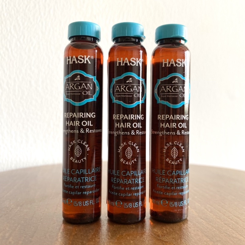 Dầu dưỡng tóc Hask Argan oil from Morocco phục hồi tóc bóng khoẻ, giúp tóc mềm mại mượt mà vào nếp 18ml