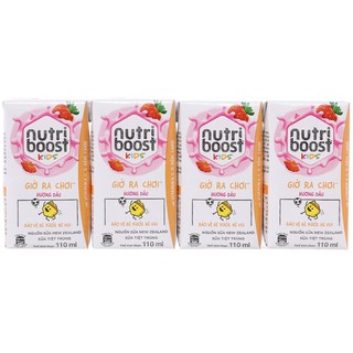 Lốc 4 hộp sữa tiệt trùng Nutriboost kid 110ml/hộp