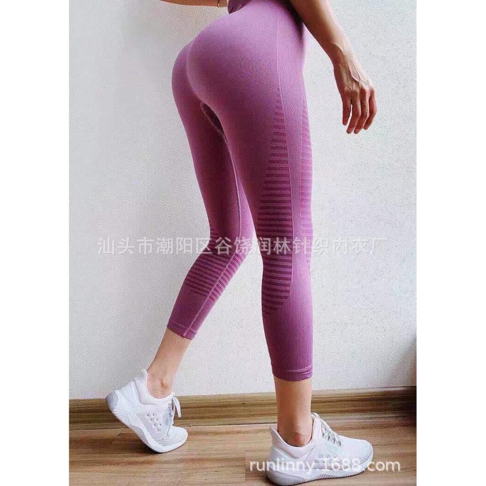 Quần Tập Gym Nữ [LEGGING] Naqi Lửng Dệt Basic [ĐỒ TẬP GYM NỮ]