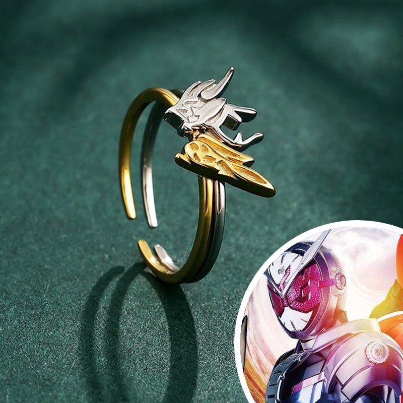 Nhẫn Hở Hóa Trang Kamen Rider Bằng Kim Loại Thời Trang Cho Cặp Đôi