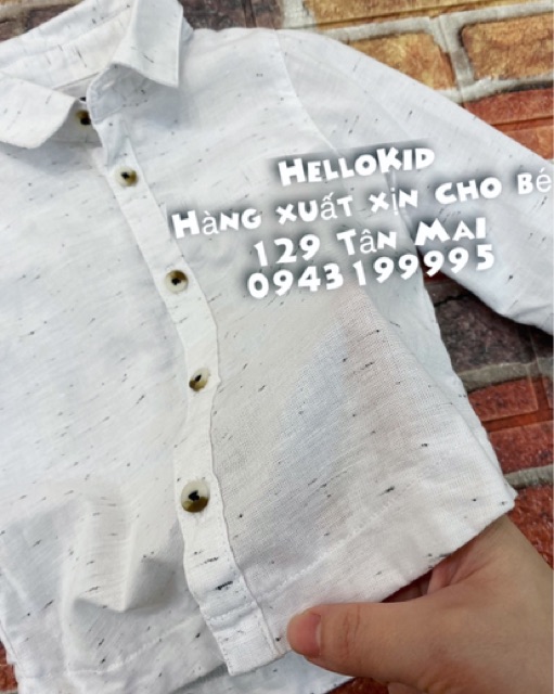 Áo somi trắng muối tiêu