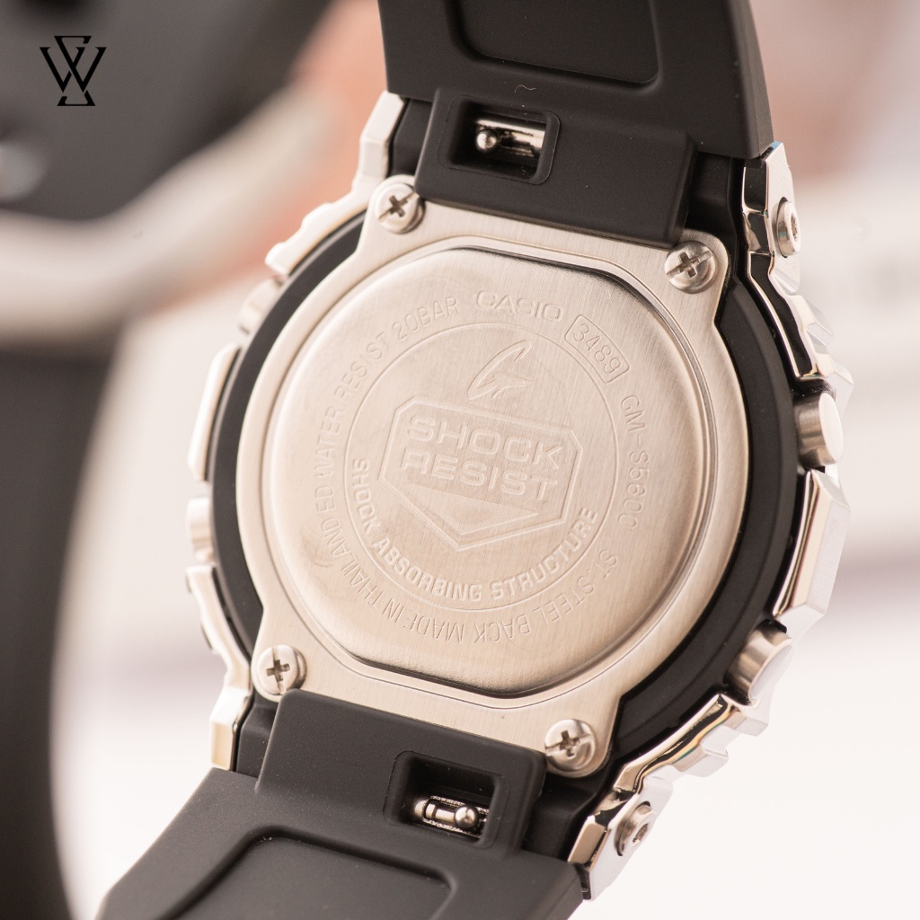 Đồng Hồ Điện Tử Nam Casio G-Shock WATCHSTORE GM-S5600-1DR Thiết Kế Mặt Kính Khoáng 43.8mm, Dây Nhựa, Vỏ Thép Không Gỉ