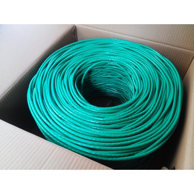 Cuộn 130m dây LAN Cat6 _ Dây mạng đi ngoài trời có mũi khế định hình