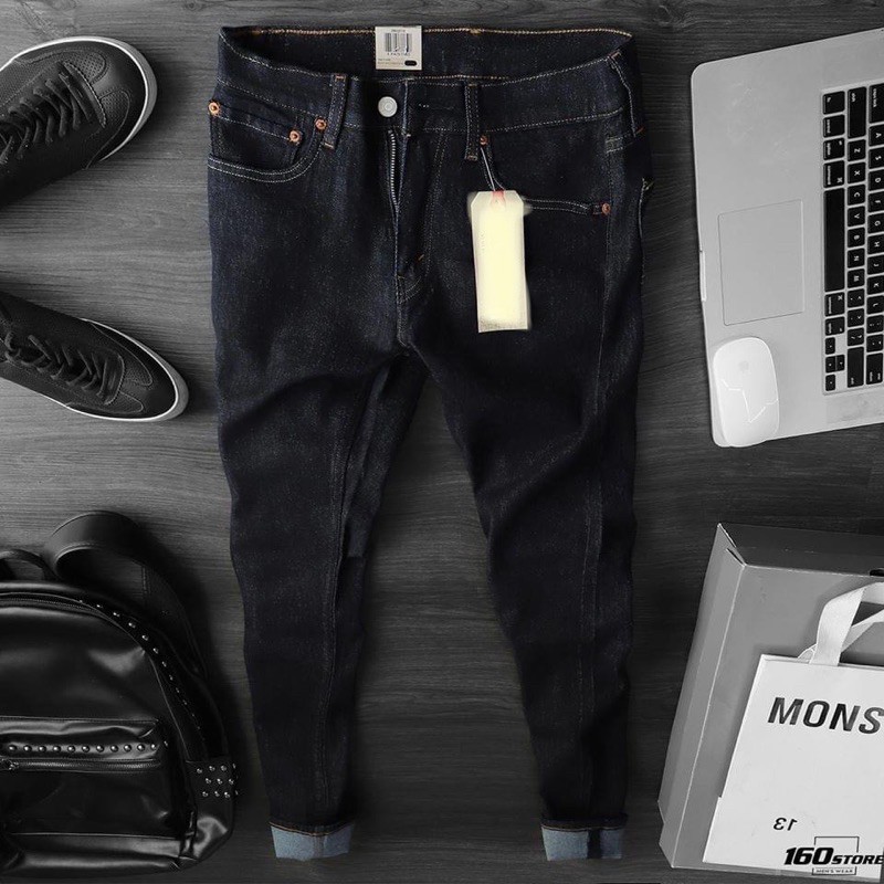 [⚡Sale lẻ size 75-85kg⚡️] Quần jean nam xanh muối tiêu - co giãn - ôm nhẹ