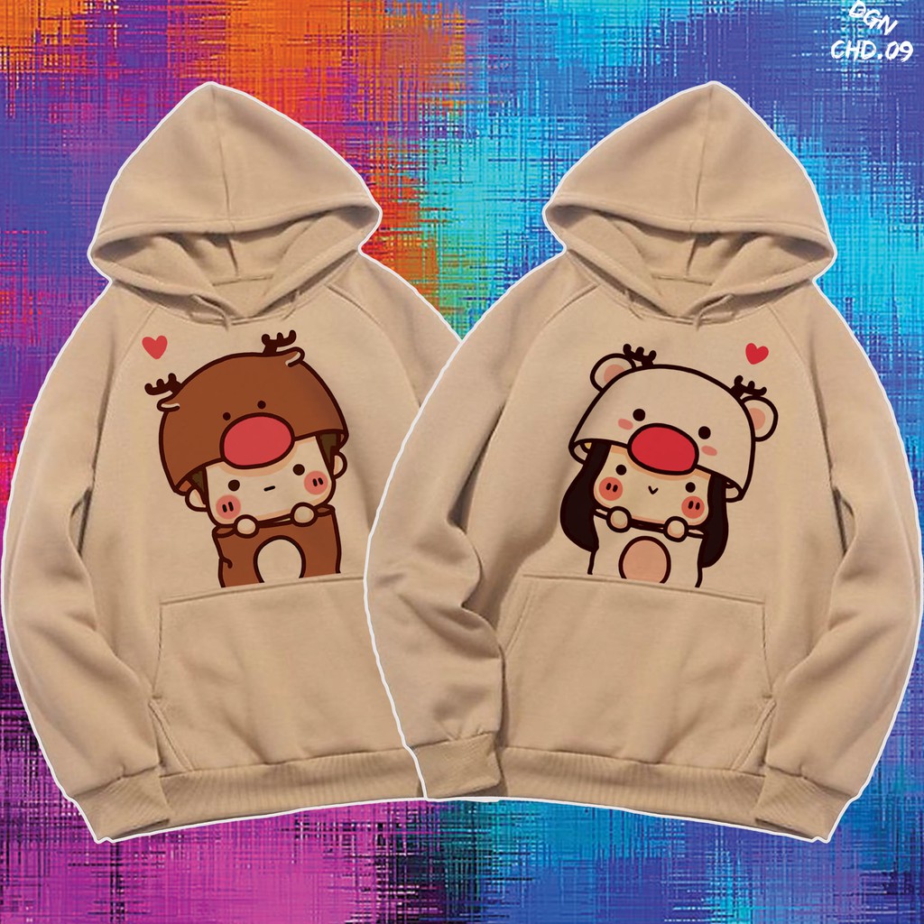 Áo Hoodie Cặp, Hoodie Đôi Dễ Thương CHD.09