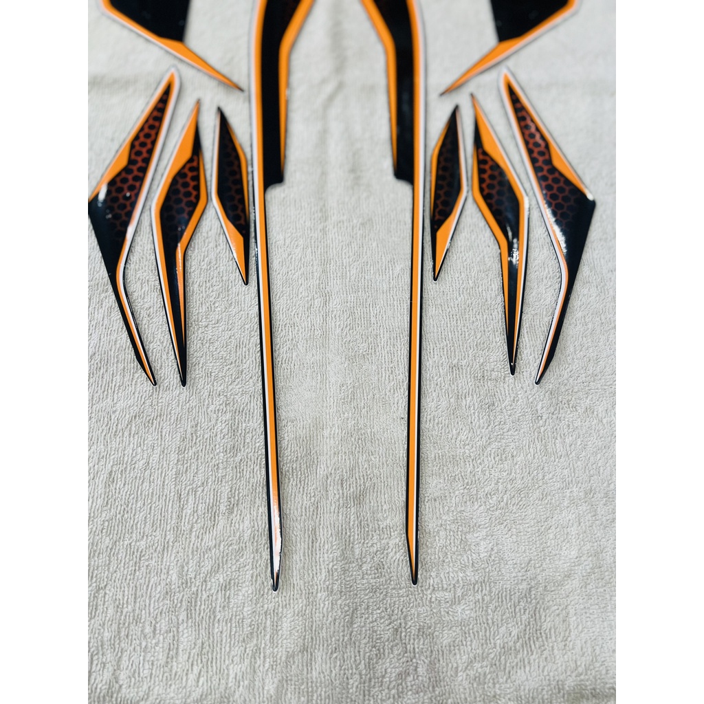 Bộ tem decal dán xe máy Honda Air Blade 2019 màu cam zin thái siêu đẹp