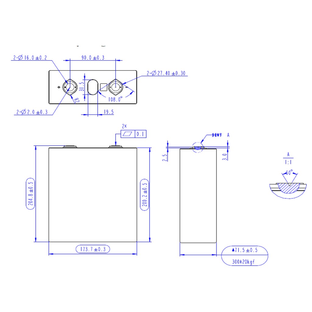Pin Lithium LifePo4 280Ah Loại A 3,2V EVE - mới 100%