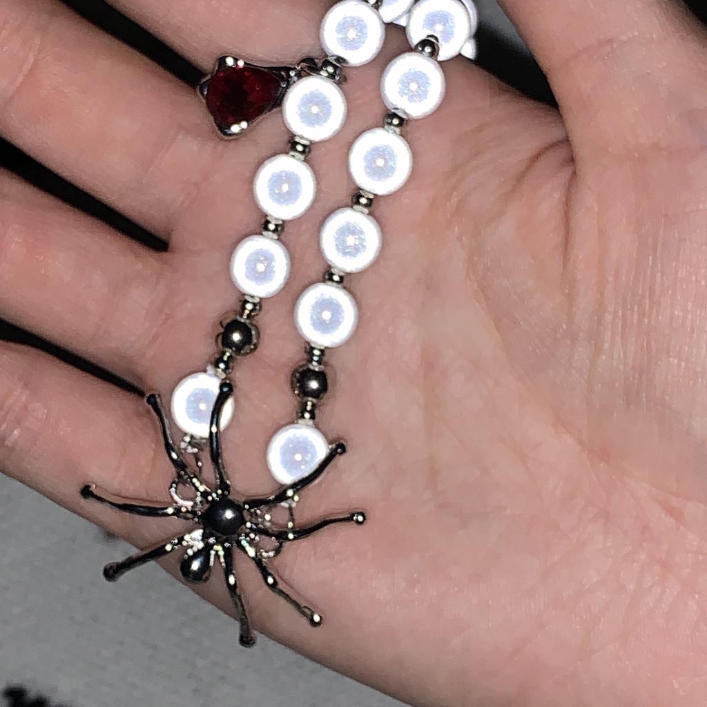 Dây chuyền đính ngọc trai ruby không thấm nước không phai màu không dị ứng phong cách phương Tây