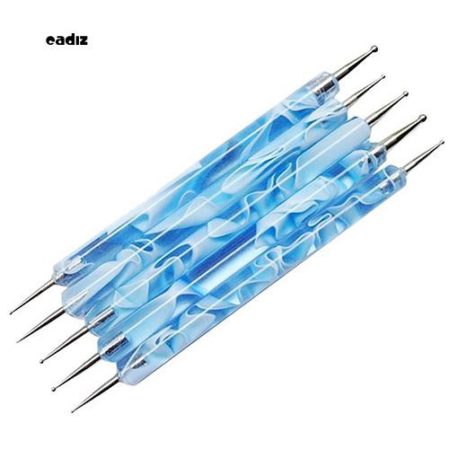 [Hàng mới về] Bộ 5 cây bút cọ 2 đầu vẽ họa tiết trang trí móng tay chuyên dụng