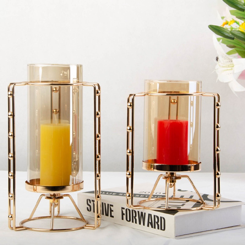 Chân Nến Thủy Tinh Để Bàn Trang Trí Nội Thất Kính
