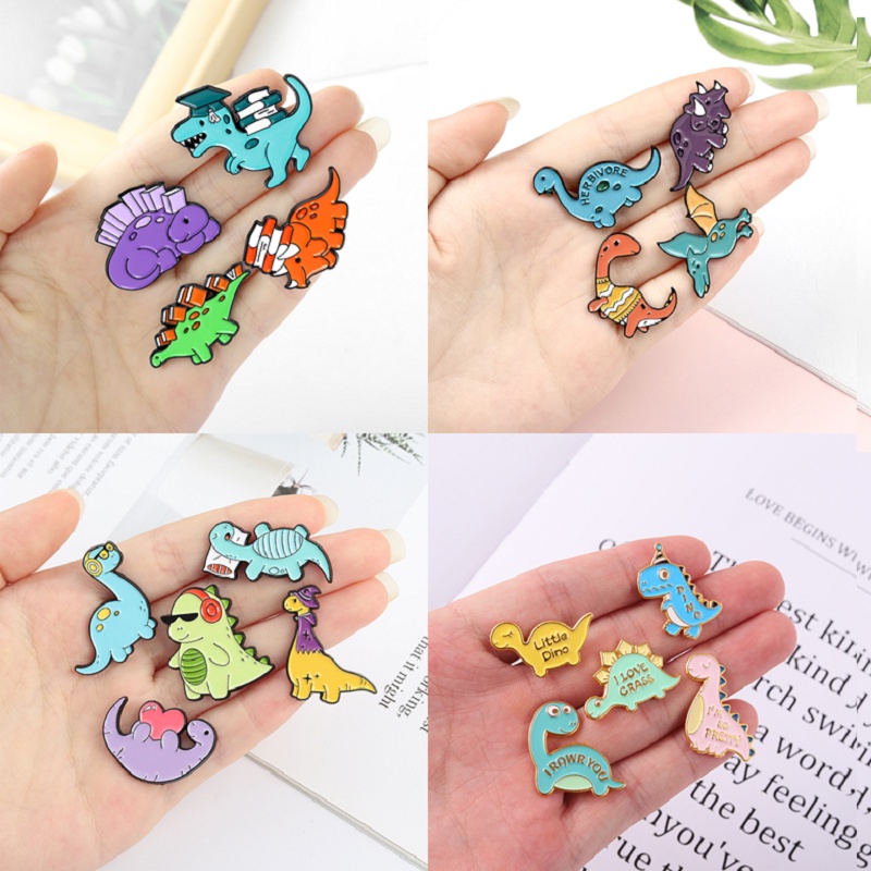 Huy Hiệu Cài Áo Hình Khủng Long Hoạt Hình 44 Kiểu Cho Bạn Bè