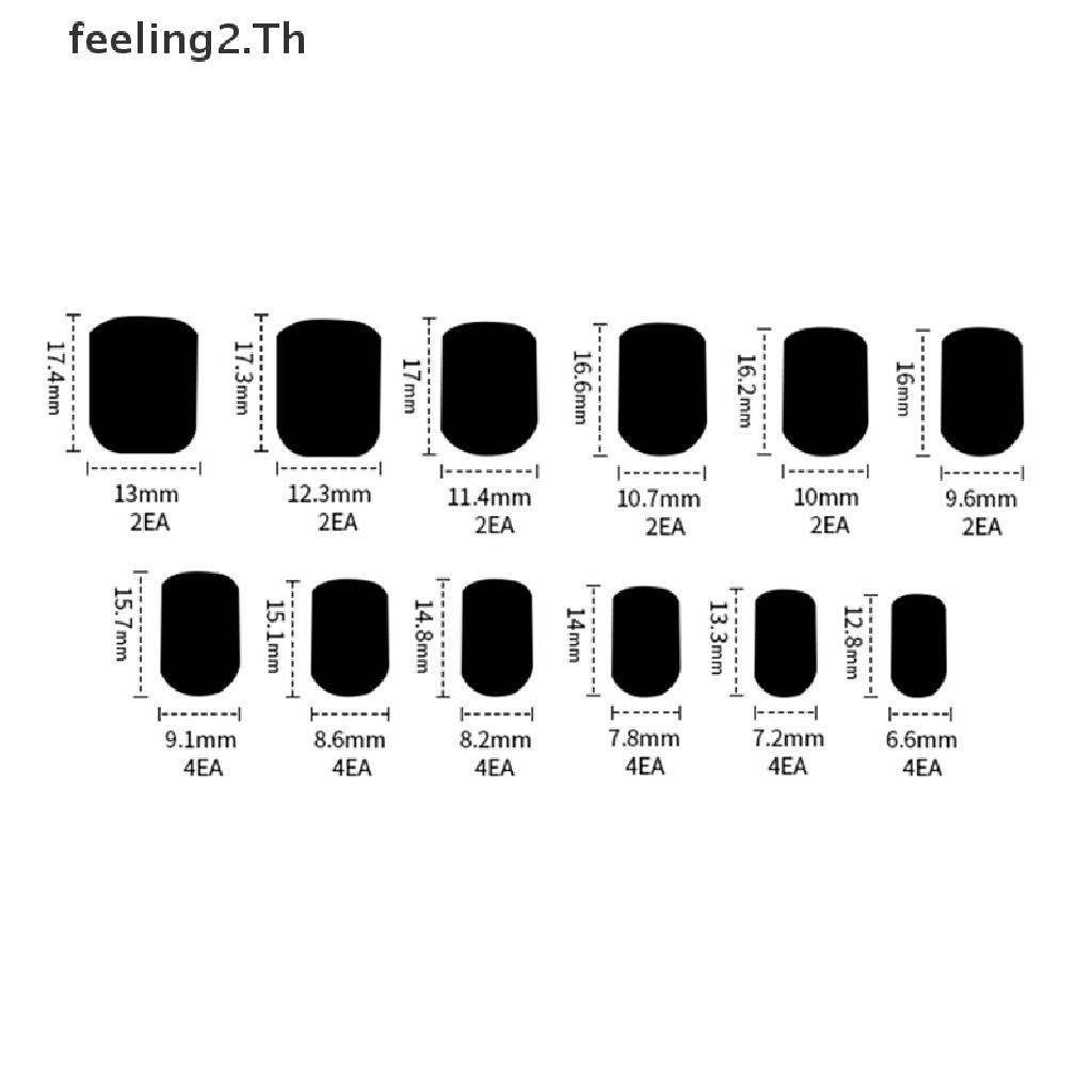 (Hàng Mới Về) Set 24 Móng Tay Giả acrylic Màu Tím Trang Trí