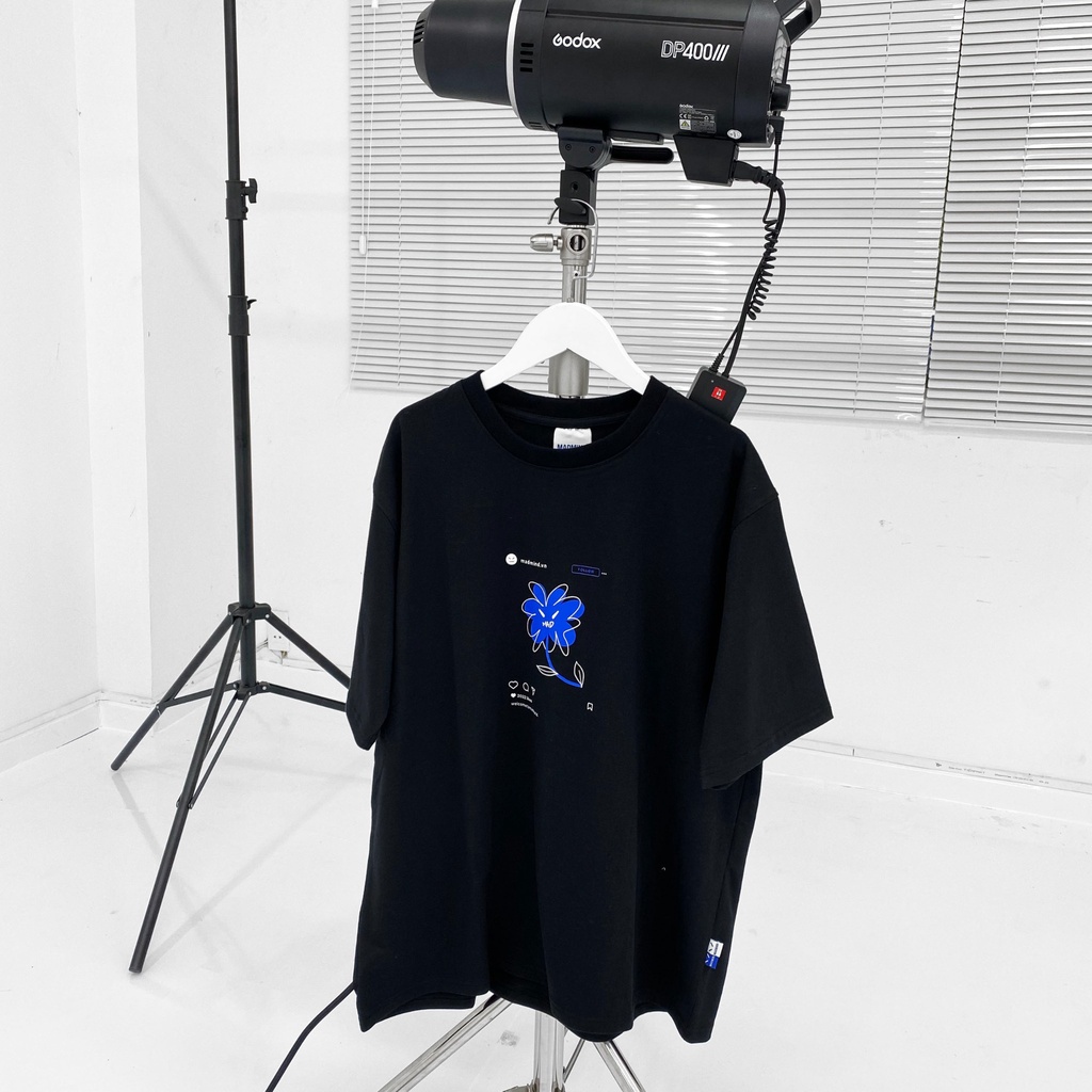 MADMIND® Chính Hãng - Áo thun Mad Social  màu đen - cổ tròn, cotton thoáng mát - Essential Collection Form Rộng Unisex