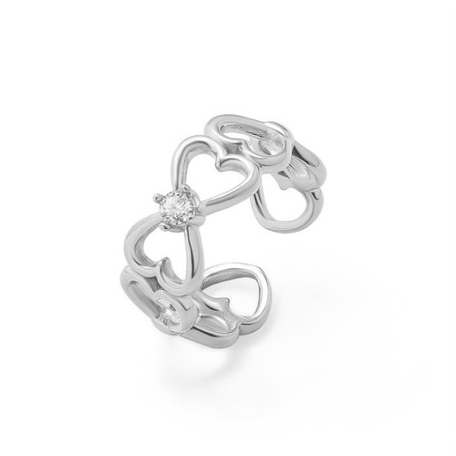 Nhẫn Hoa Văn Trái Tim Thép Titan Ko Rỉ TT 3614