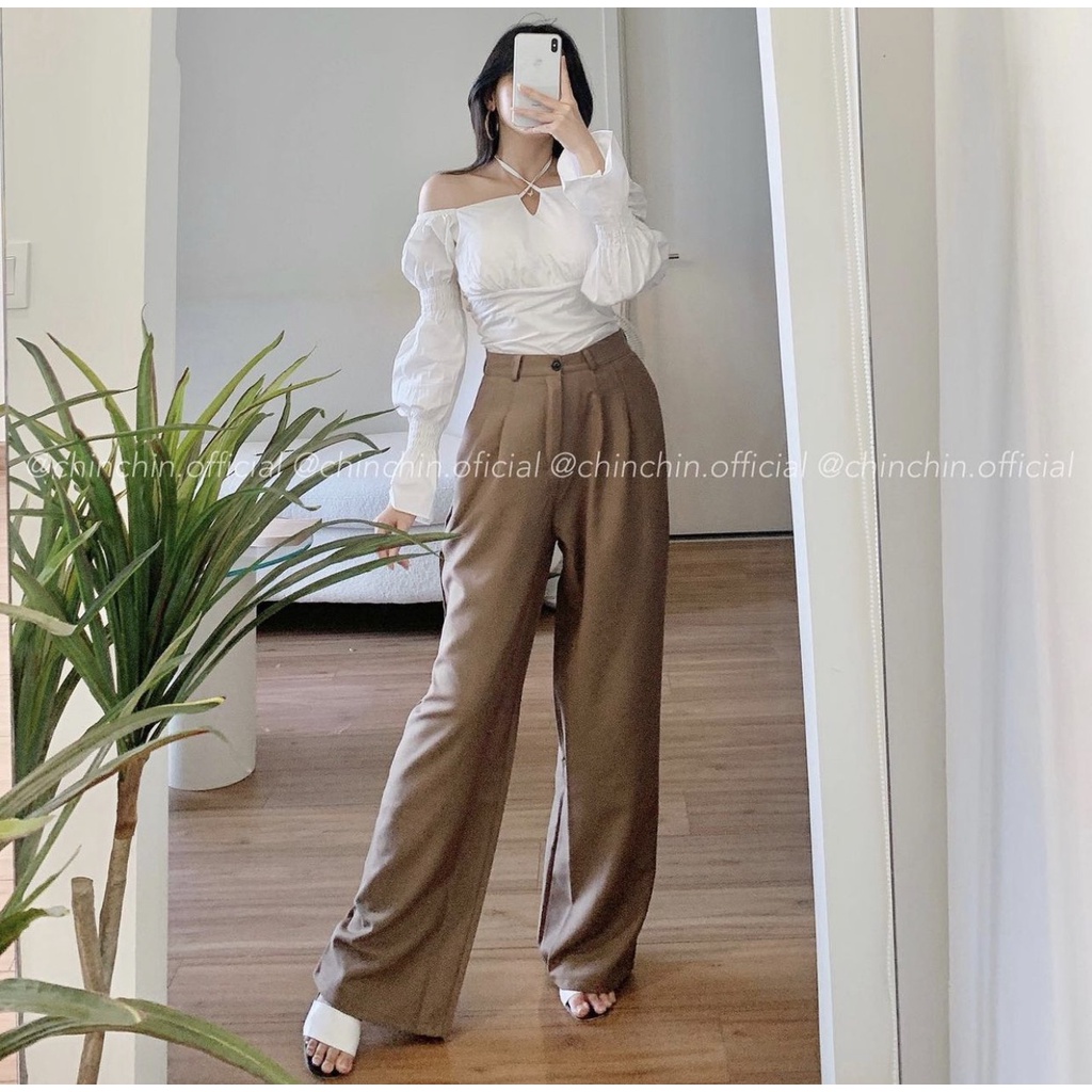 Áo Trễ Vai Bánh Bèo Tiểu Thư Tay Bông Dorastyle