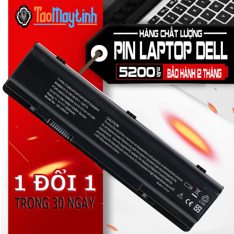 Pin Laptop Dell Vostro A840 A860 1014 1015 1088 1410 (Type F286H F287H G069H R988H)