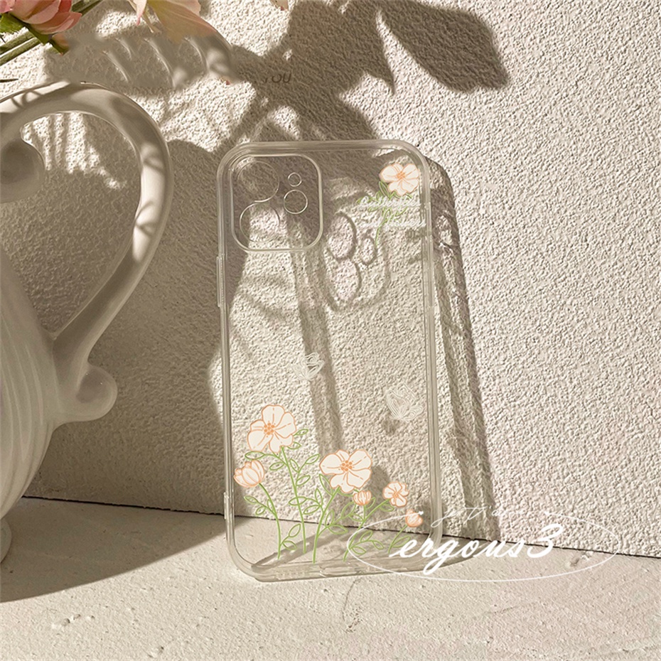 Ốp Điện Thoại Mềm Họa Tiết Hoa Cúc Thời Trang Cho iPhone 14 13 12 11 Pro Max SE2020 X XR Xs Max 7 8 6 6s Plus