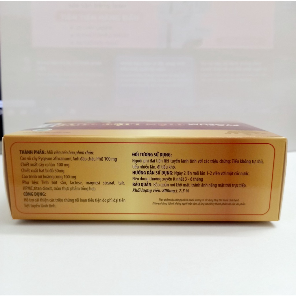 Viên uống Pygeum Tiền liệt tuyến Kingphar -giảm tăng sinh tuyến tiền liệt ,u xơ và phì đại tuyến tiền liệt.