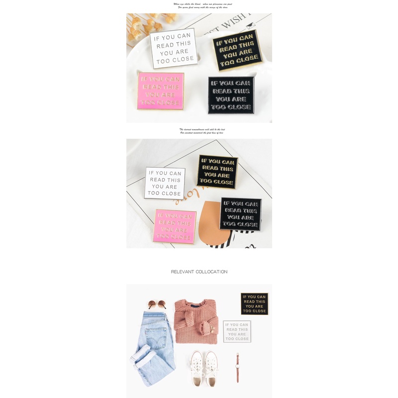 Huy hiệu cài áo tráng men in chữ I Need My Space vui nhộn