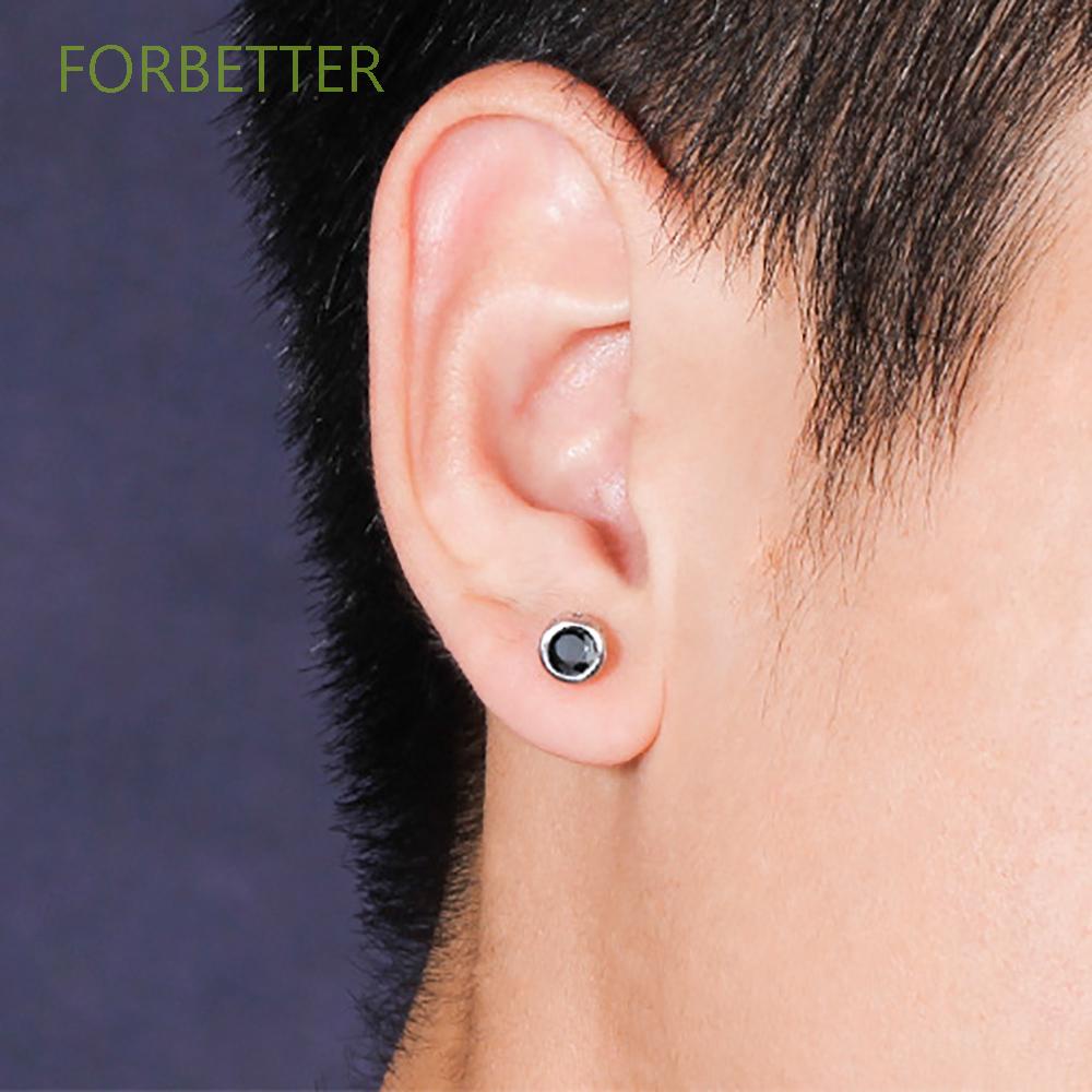 Đôi bông tai bằng đồng sáng bóng nhiều màu phong cách Hàn Quốc thiết kế tinh tế cho nam và nữ