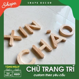 Chữ dán tường dán nổi trang trí
