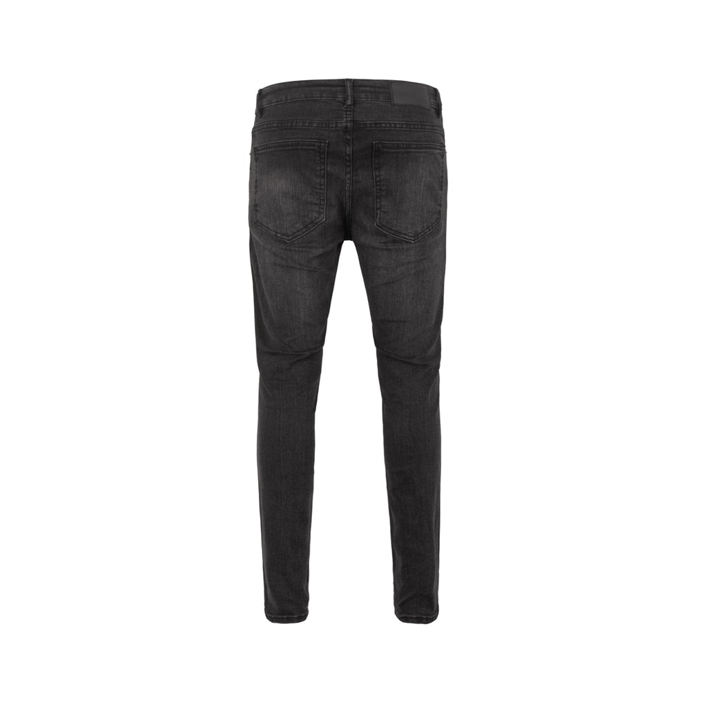 Quần Skinny Jeans Nam-Màu Xám Đen-Kiểu Trơn-Chất Liệu Cotton Co Giãn-Ống Đứng Dáng-Ống Ôm Chân Chuẩn Skinny