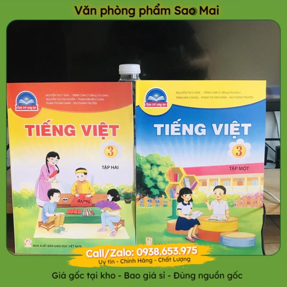 COMBO Bìa bao, tiếng việt+vbt lớp 3 theo chân trời sáng tạo (Văn phòng phẩm Sao Mai)