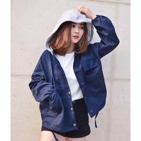 Áo khoác nữ kaki kèm mũ FREE size phong cách năng động AKD22F | BigBuy360 - bigbuy360.vn