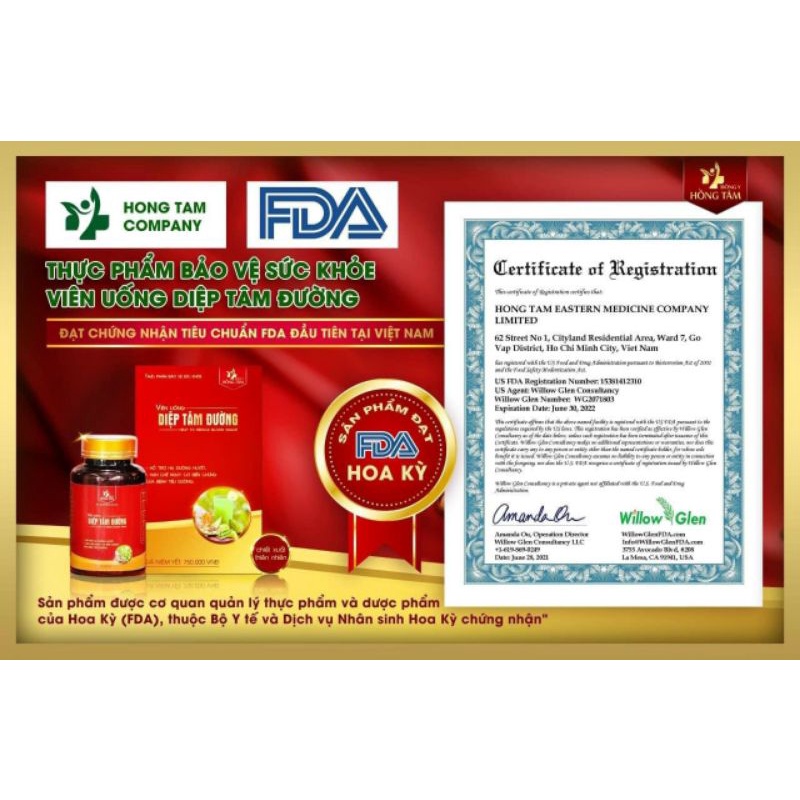 Viên uống Diệp Tâm Đường giúp ổn định đường huyết