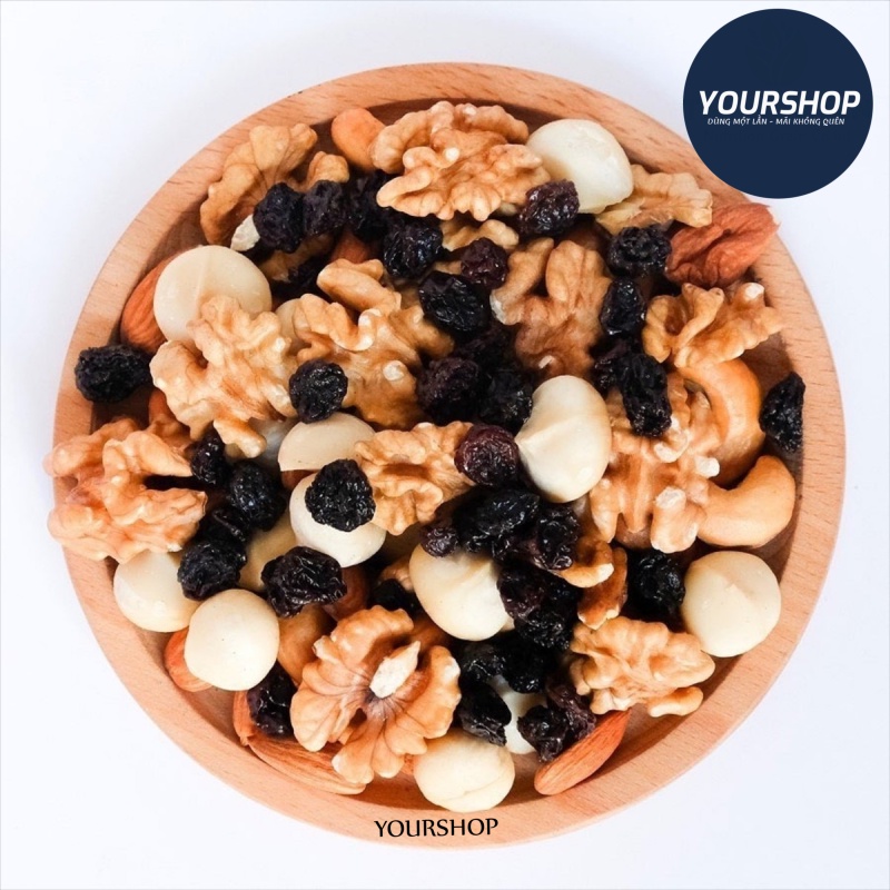 Hạt Dinh Dưỡng Mixed Nuts Yourshop - Hạt Macca, Hạt Điều, Hạt Hạnh Nhân - Ngũ Cốc Granola không Yến Mạch